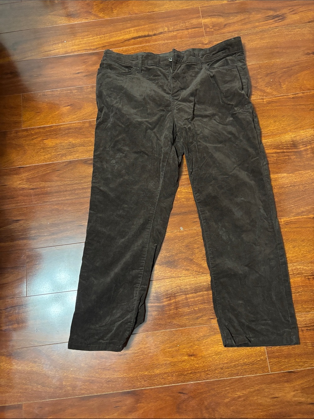 Women’s Dark Brown Corduroy Pants - Straight leg